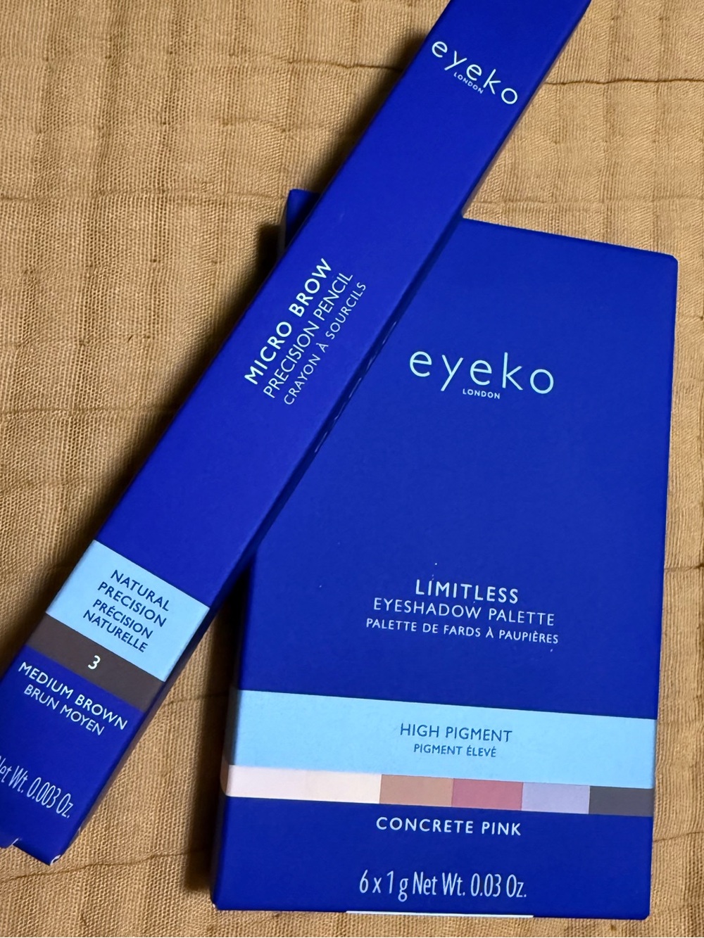 Eyeko Limitless Eyeshadow Palette & Micro Brow Pencil in Medium Brown BUNDLE
